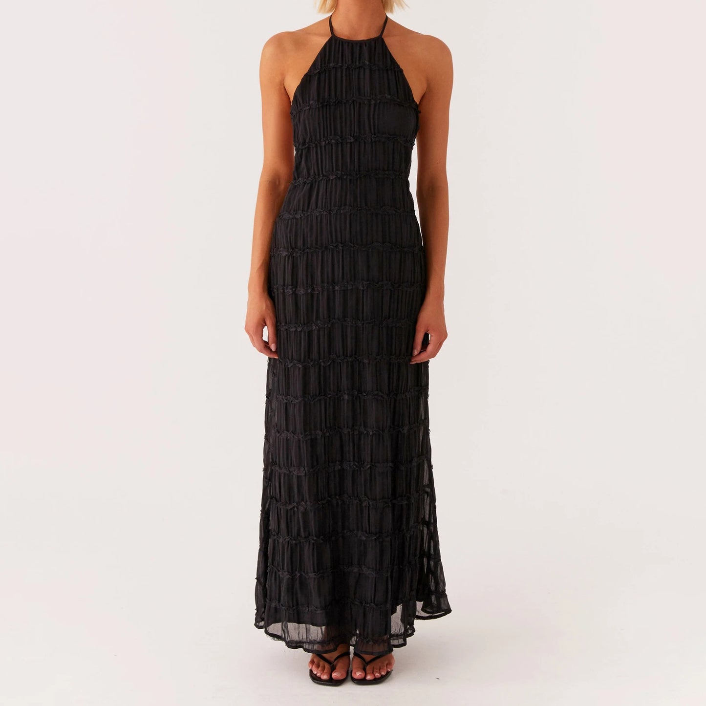 Women Cocktail Party Dress Ruched Long Dress Sleeveless Skinny Cocktail Bodycon Dress Clubwear Female Maxi Backless Dress