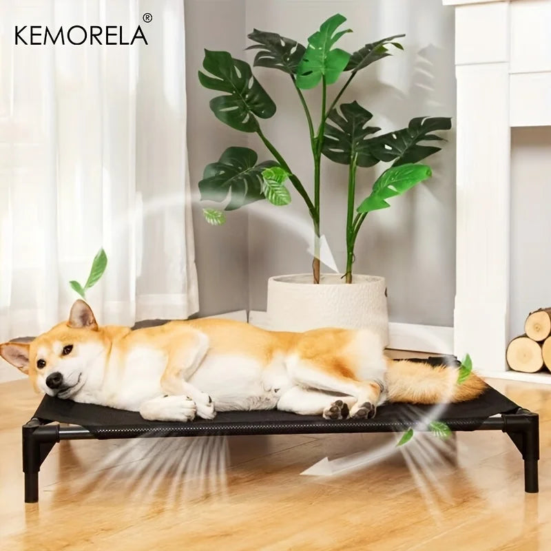 Cooling Elevated Dog Bed Outdoor Elevated Dog Bed for Medium Dogs Bite-Proof Standing Pet Bed Washable Breathable Mesh