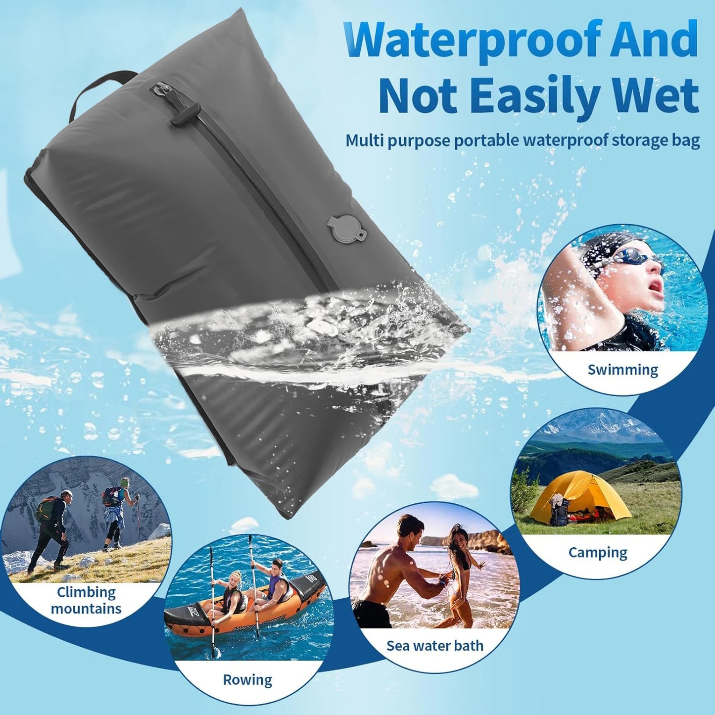 Vacuum Bag for Reusable Compression Suitcases and Backpack Space Saver Airback Vacpack