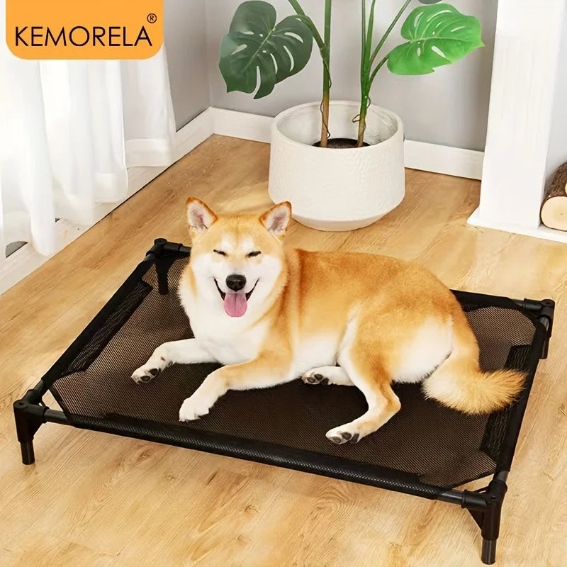 Cooling Elevated Dog Bed Outdoor Elevated Dog Bed for Medium Dogs Bite-Proof Standing Pet Bed Washable Breathable Mesh