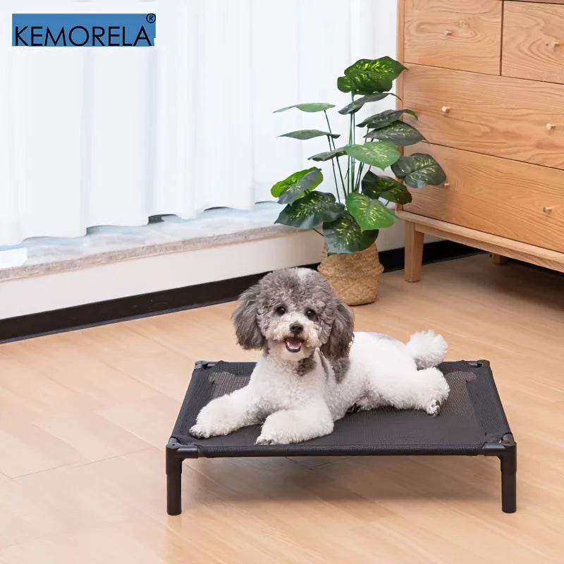 Cooling Elevated Dog Bed Outdoor Elevated Dog Bed for Medium Dogs Bite-Proof Standing Pet Bed Washable Breathable Mesh