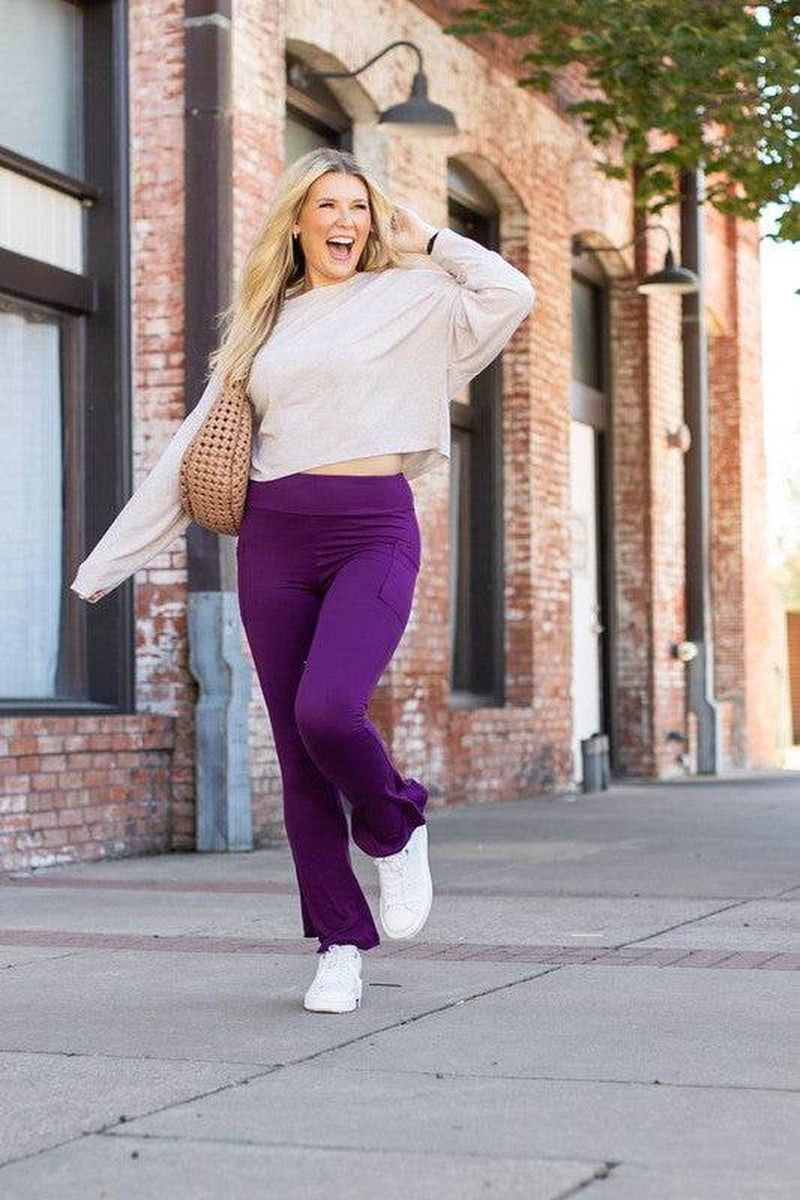 The Reese Purple Flare Leggings