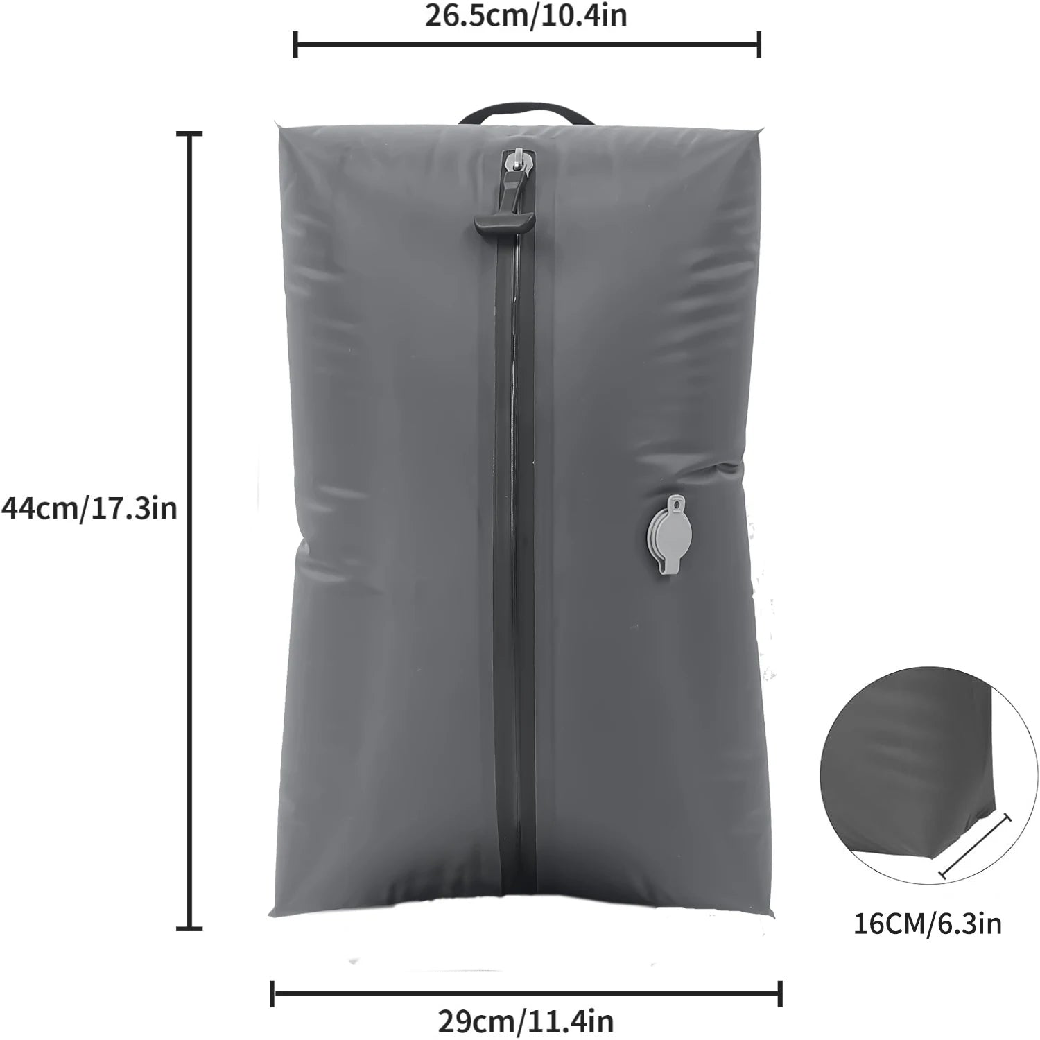 Vacuum Bag for Reusable Compression Suitcases and Backpack Space Saver Airback Vacpack