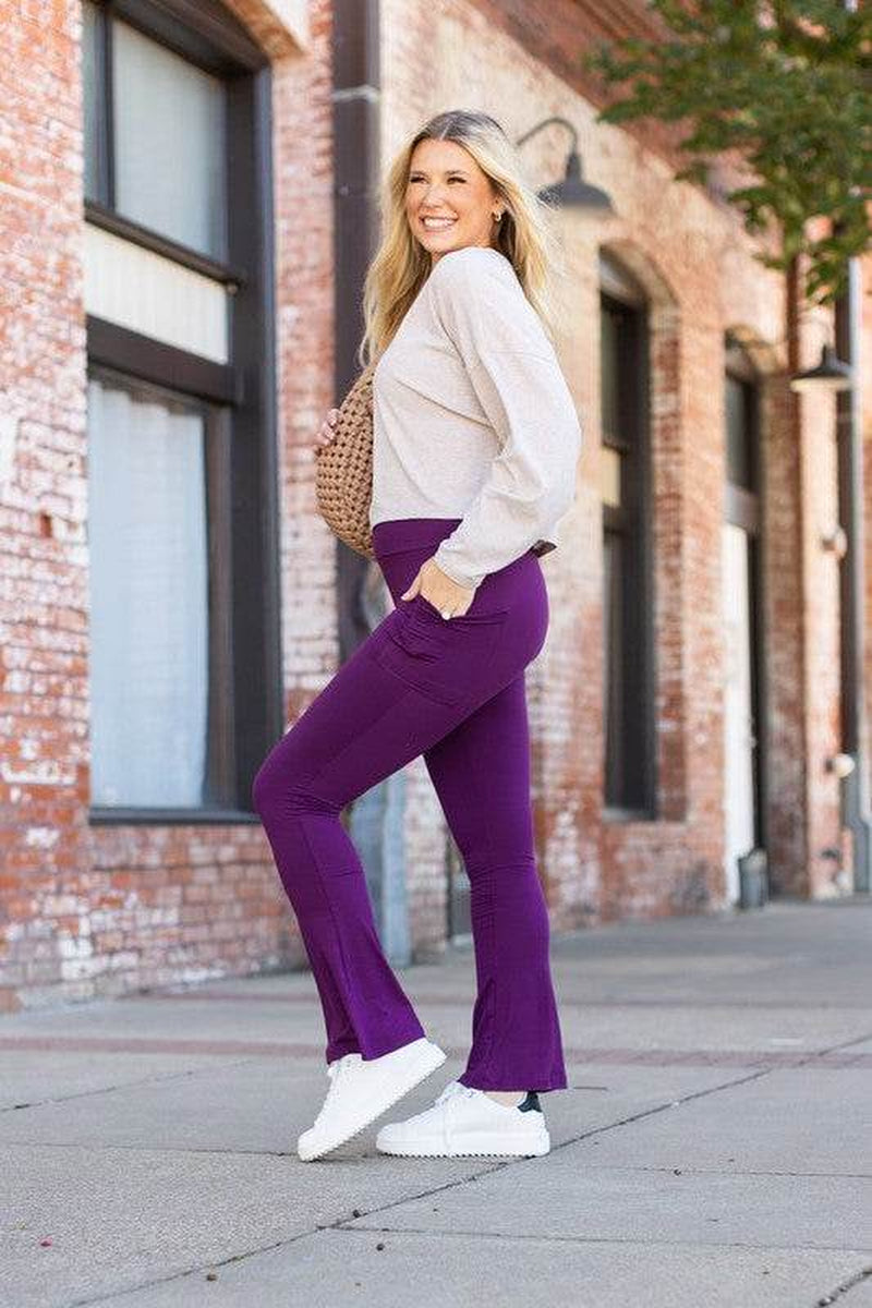 The Reese Purple Flare Leggings
