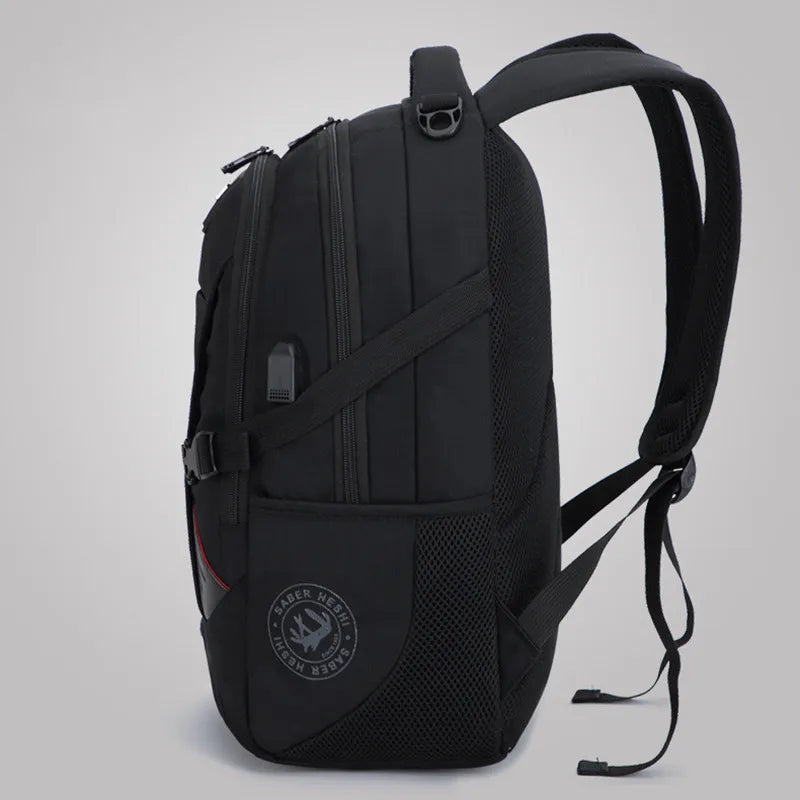 Men Multifunction USB Charging Fashion Business Casual Travel Anti-Theft Waterproof 17 Inch Laptop Backpack School Bag