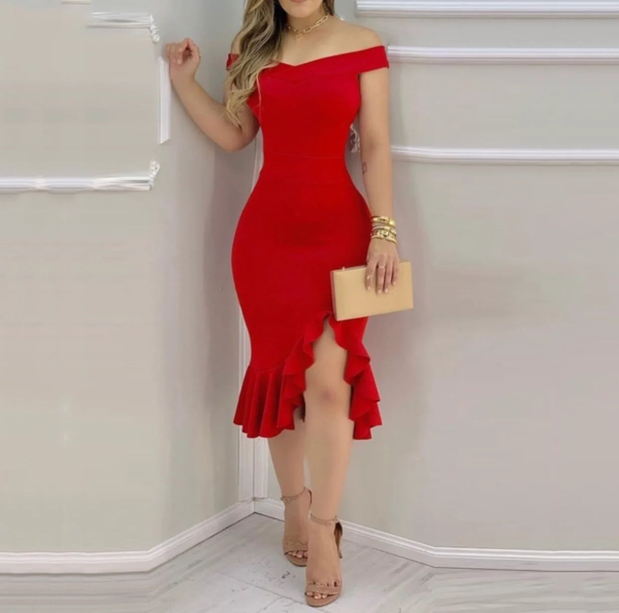 Women'S Strapless Bodycon Dress, Sexy Tight Fitting Cocktail Dress, Slim Fit Party Gown, Elegant Evening Wear