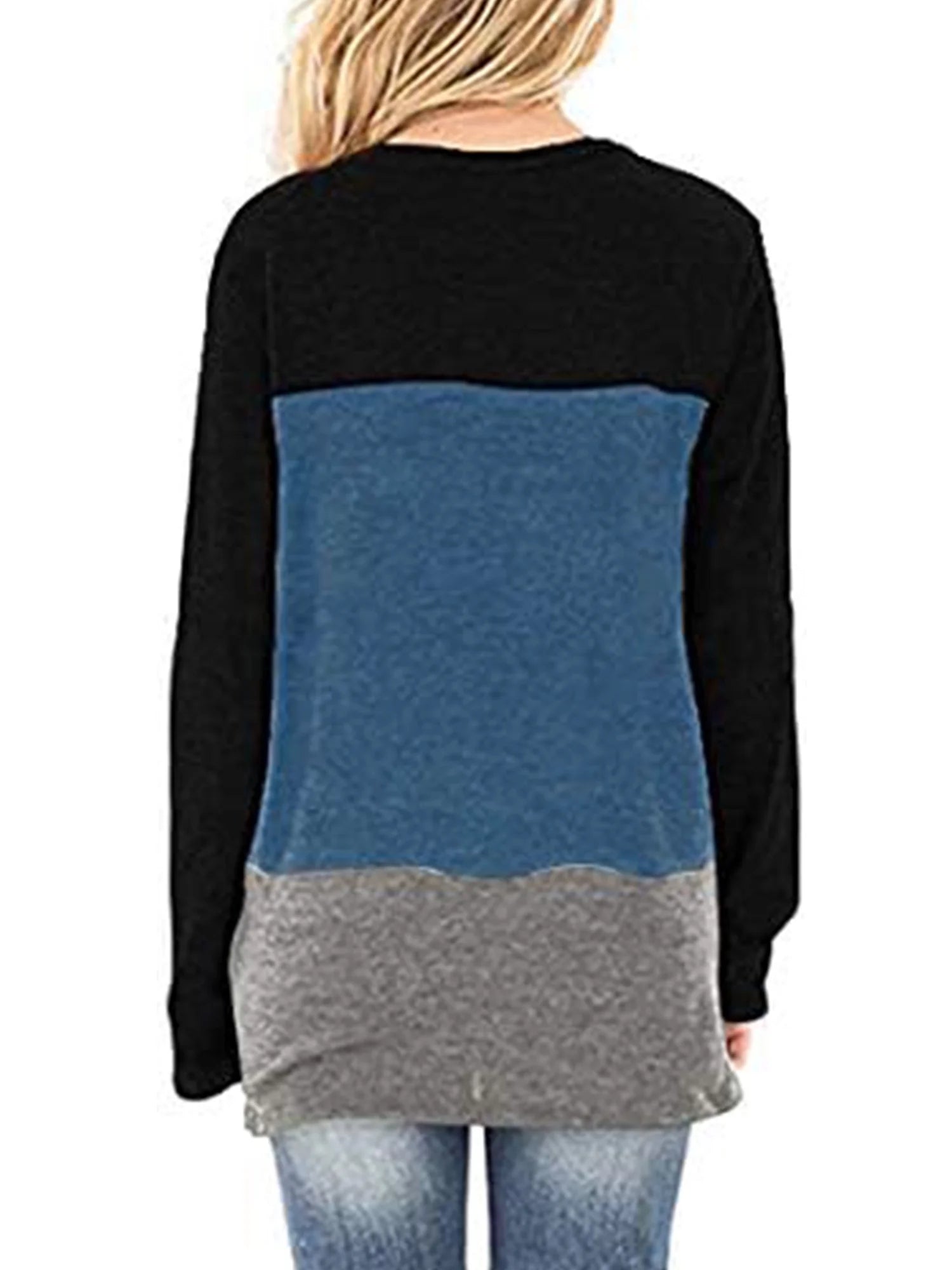 Women Long Sleeve Tops Casual Loose Knot Tunic Blouse Leisure Crewneck Twist Knot Tee Shirt Tops Size M