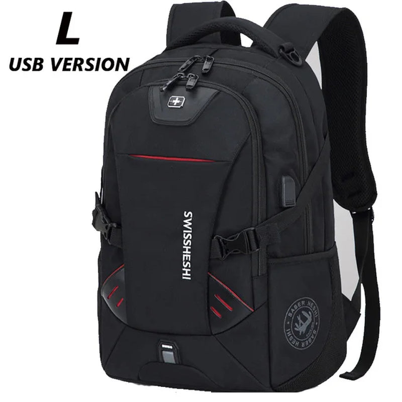 Men Multifunction USB Charging Fashion Business Casual Travel Anti-Theft Waterproof 17 Inch Laptop Backpack School Bag