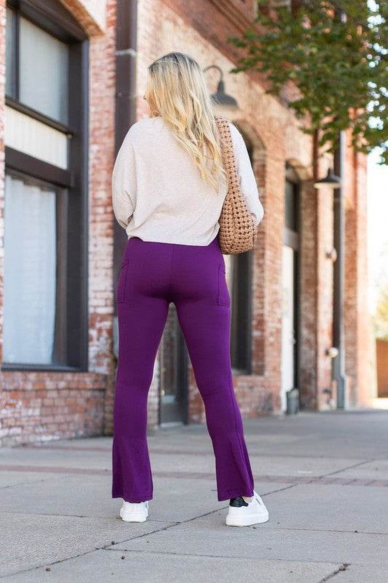The Reese Purple Flare Leggings