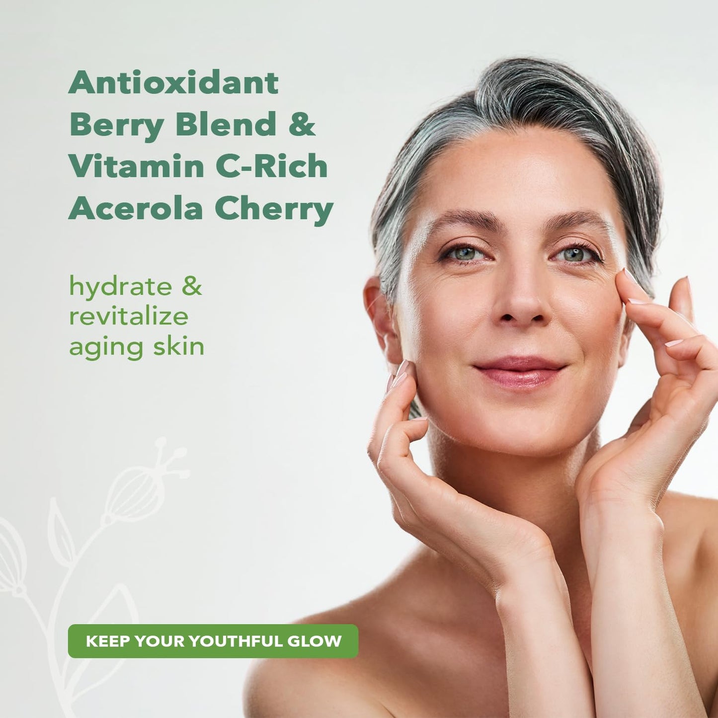 Face Cleanser, Age Defense Bilberry & Arctic Berries – Anti-Aging Face Wash with Aloe Vera + Washable Cotton Round