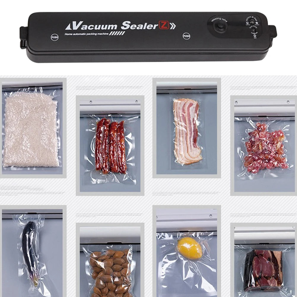 Vacuum Sealer Packaging Machine with Free 10Pcs Vacuum Bags Food Vacuum Sealer Household Vacuum Food Sealing Machine EU US Plug