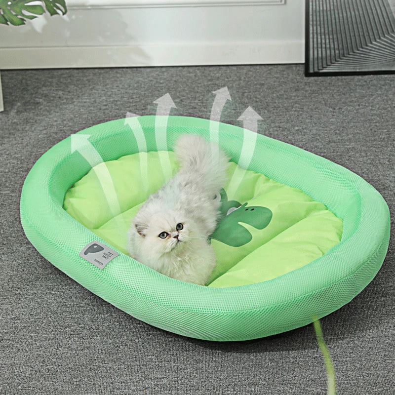 Cat Bed Cooling Mat Summer Pad Mat Dogs Blanket Sofa Breathable Cold Pet Dog Bed Summer Washable Large Cats Ice Pad