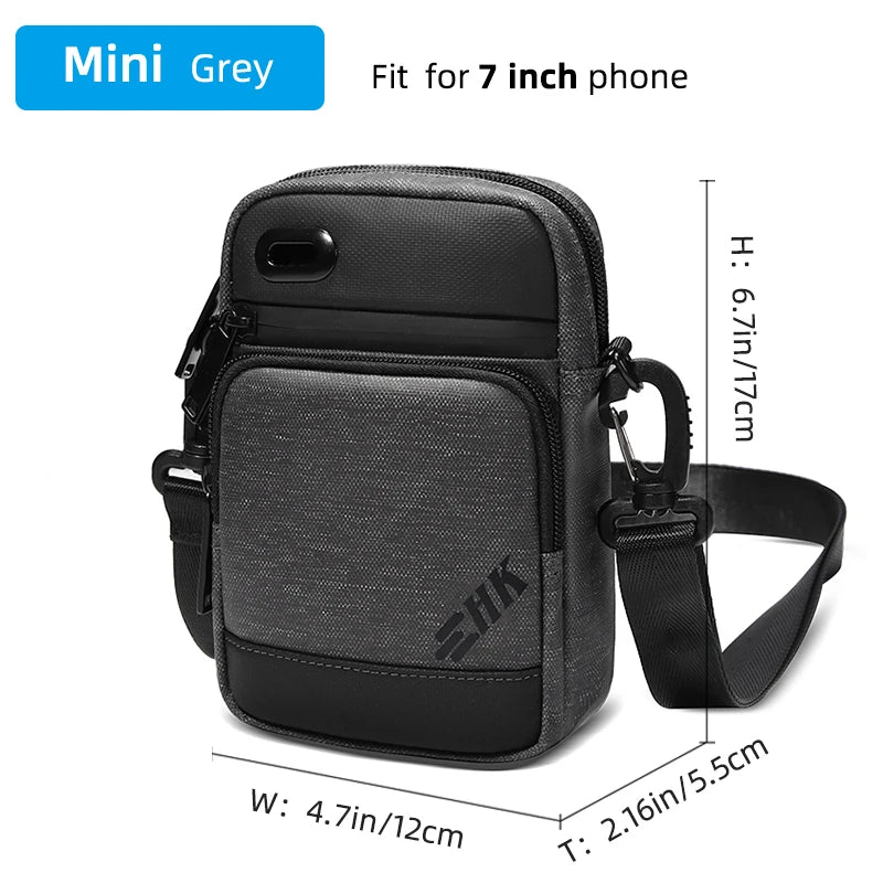 Men Handbag High Quality Shoulder Bag Waterproof USB Oxford Crossbody Bag Casual Anti-Theft Shoulder Sling Bag