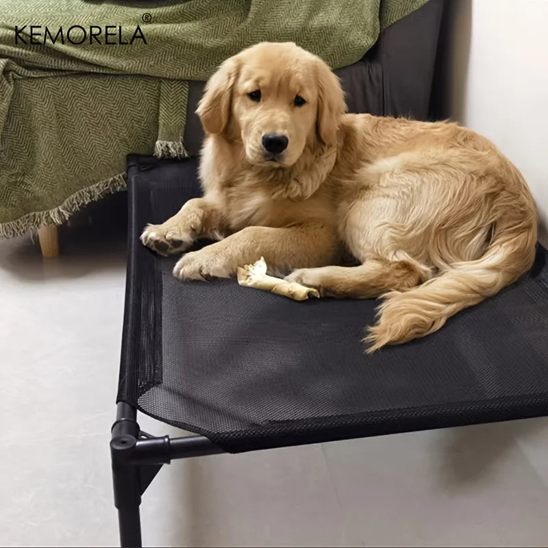 Cooling Elevated Dog Bed Outdoor Elevated Dog Bed for Medium Dogs Bite-Proof Standing Pet Bed Washable Breathable Mesh