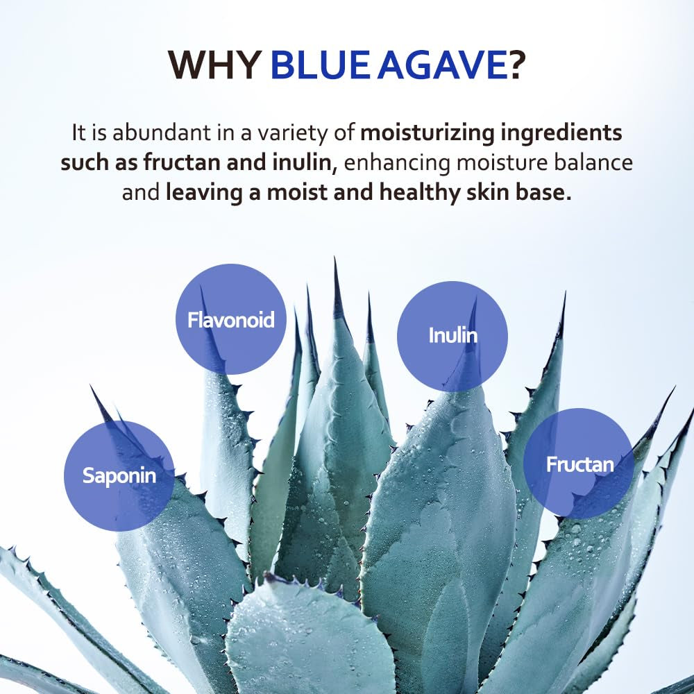 Blue Agave Hyaluronic Acid Cream 1.7 Oz, Hypoallergenic Extra Moisturizing Face Cream with Gel Capsules, Rich Facial Moisturizer, Deep Hydration with Clean Ingredients, Korean Skin Care