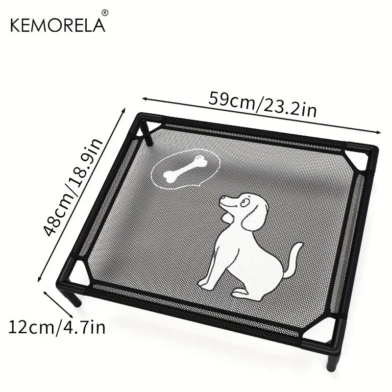 Cooling Elevated Dog Bed Outdoor Elevated Dog Bed for Medium Dogs Bite-Proof Standing Pet Bed Washable Breathable Mesh