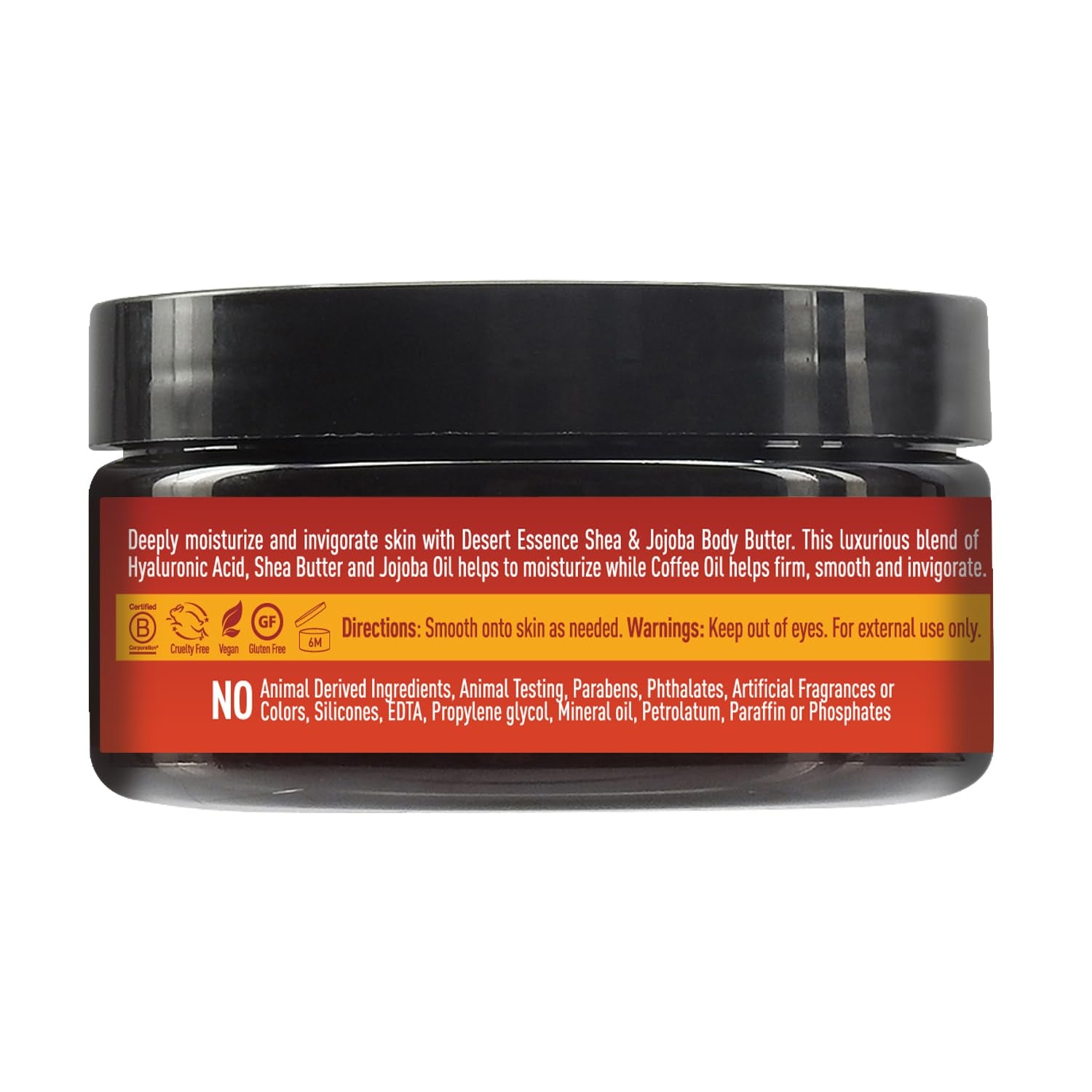 , Shea & Jojoba Body Butter 7.5Oz, Hyaluronic Acid & Coffee Oil, Deeply Moisturizing and Nourishing, Antioxidant Rich, Moisture Rich Botanicals Shea Butter & Jojoba Oil