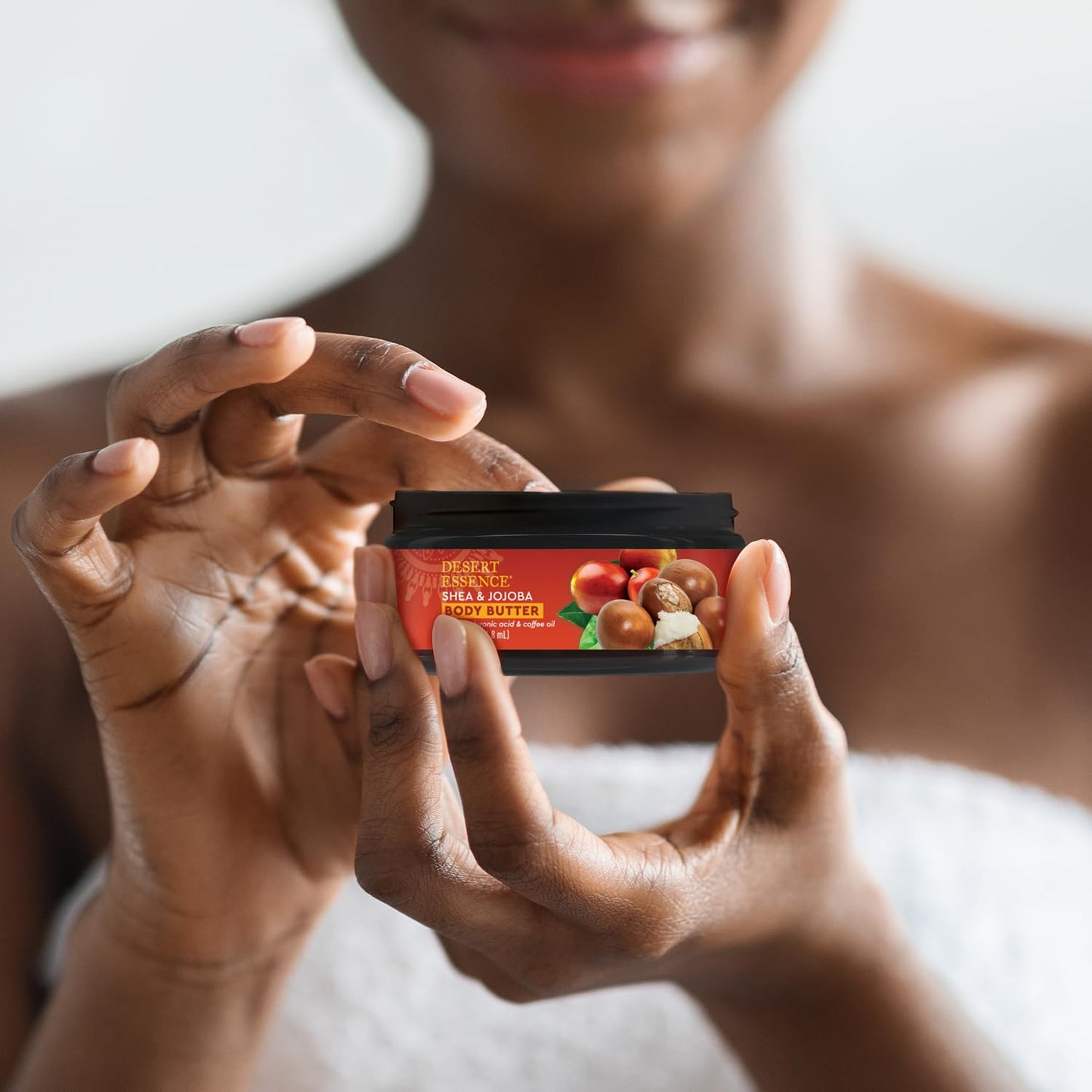 , Shea & Jojoba Body Butter 7.5Oz, Hyaluronic Acid & Coffee Oil, Deeply Moisturizing and Nourishing, Antioxidant Rich, Moisture Rich Botanicals Shea Butter & Jojoba Oil