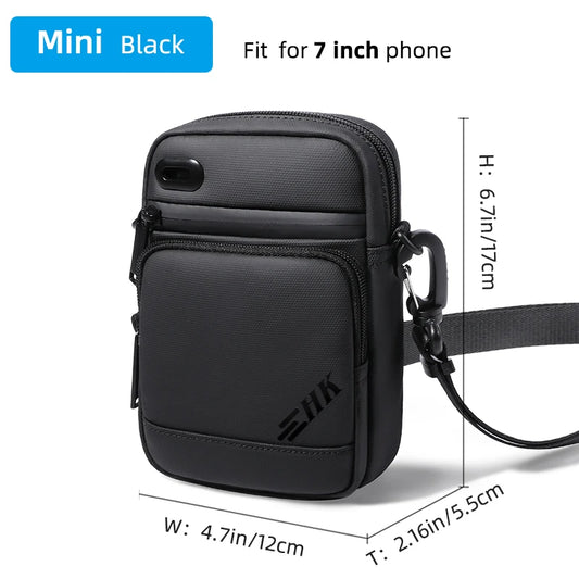 Men Handbag High Quality Shoulder Bag Waterproof USB Oxford Crossbody Bag Casual Anti-Theft Shoulder Sling Bag