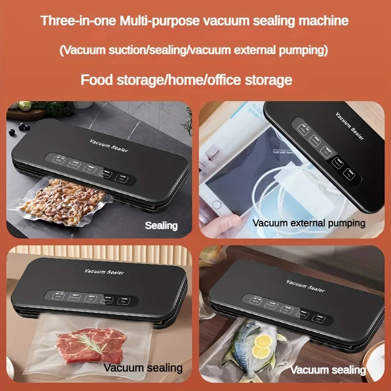 Automatic Vacuum Sealing Machine Suitable for Household Packaging Preservation New Suction Vacuum Bags for Airtight Food Storage