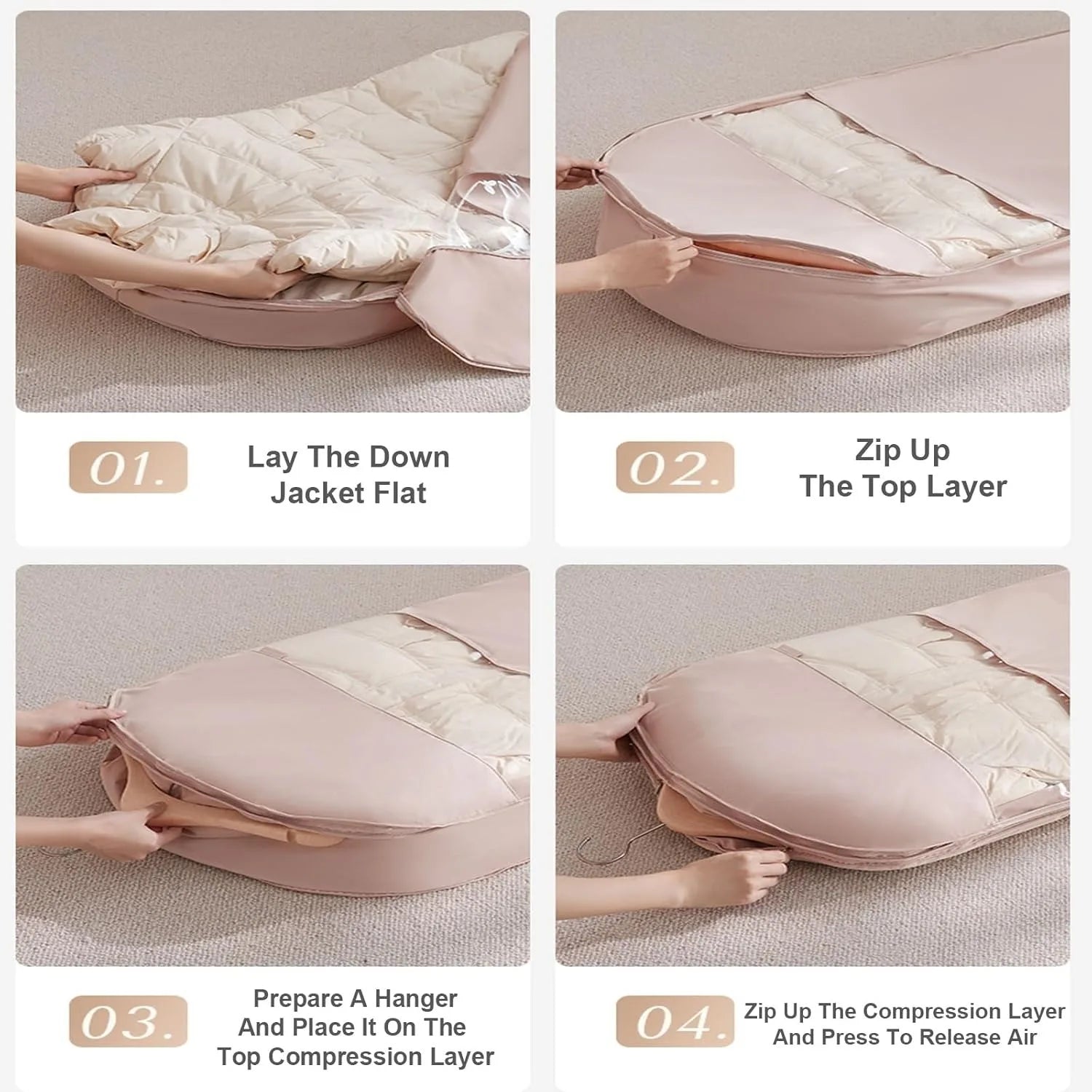 Coat Bags for Closet Storage, Compression save Space, Suit Bags for Closet Storage, Garment Bags for Hanging Clothes with Zipper
