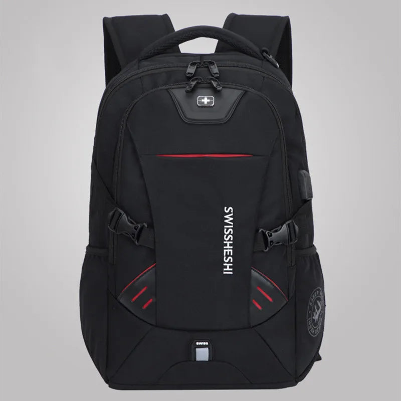 Men Multifunction USB Charging Fashion Business Casual Travel Anti-Theft Waterproof 17 Inch Laptop Backpack School Bag